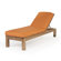 Caluco LLC Teak Single Chaise with Cushion
