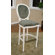 American Heritage Dante Stool in White with Pet Microfiber