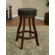 American Heritage Designer Stool in English Tudor with Black Leatherette