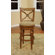 American Heritage Livingston Stool in Sienna with Harvest Fabric