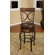 American Heritage Treviso Stool in Pepper with Bourbon Leather