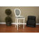 American Heritage Dante Stool in White with Pet Microfiber