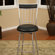 American Heritage Alliance Stool in Silver with Black Vinyl