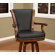 American Heritage Napoli Stool with Black Leather