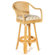 Hospitality Rattan Key West Indoor Rattan 30" Swivel Bar Stool in Natural Finish