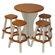 Leisure Accents 5 Piece Bar Height Dining Set