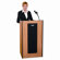AmpliVox Sound Systems Adjustable Presidential Plus Lectern, 25-1/2w x 20-1/2d x 36 to 44h, Medium Oak                                              