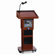 AmpliVox Sound Systems Executive Adjustable Sound Lectern, Column, 24w x 17-1/2d x 36 to 44h, Mahogany                                              