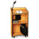 AmpliVox Sound Systems Adjustable Presidential Plus Lectern, 25-1/2w x 20-1/2d x 36 to 44h, Medium Oak                                              