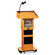 AmpliVox Sound Systems Executive Adjustable Sound Lectern, Column, 24w x 17-1/2d x 36-44h, Medium Oak                                               