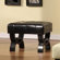 Armen Living Central Park Leather Ottoman