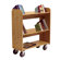 Diversified Woodcrafts Solid Oak Book Truck With 2 Sloped & 1 Flat Shelf