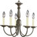 Progress Lighting Brushed Nickel 5 Light Candle Light Chandelier