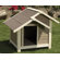 Precision Pet Products Outback Twin Peaks Dog House in Tan / White
