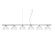 Besa Lighting Brella 6 Light Linear Pendant