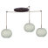 Besa Lighting Luna 3 Light Globe Pendant