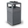 Commercial Zone 38 Gallon Square Waste Container with Ashtray Dome Lid