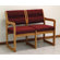Wooden Mallet Valley Two Seat Guest Chair- Designer Fabric