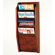 Wooden Mallet Four Pocket Wall Mount Magazine Rack