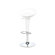 Boraam Industries Inc Luna Adjustable Scoop Swivel Bar Stool in White (Set of 2)