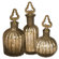 Uttermost Kaho Perfume Bottles in Silver and Brass - Set of 3 