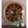 Uttermost Natara Clock in Aged Black Antique Gold and Deep Red