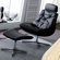 Bontempi Casa Daya Leather Chair and Ottoman