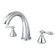 Elements of Design Double Handle Deck Mount Roman Tub Faucet Trim Metal Lever Handle