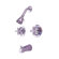 Elements of Design Heritage Pressure Balanced Volume Control Tub and Shower Faucet with Twin Metal Cross Handles