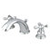 Elements of Design Magellan Widespread Bathroom Faucet with Double Cross Handles