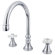 Elements of Design Madison Double Handle Deck Mount Roman Tub Faucet Trim Porcelain Cross Handle