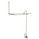 Elements of Design Vintage Volume Control Tub and Shower Faucets with Porcelain Lever Handles
