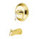 Elements of Design Vintage Thermostatic Pressure Balanced Tub and Shower Faucet Trim with Porcelain Lever Handles