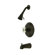 Elements of Design Vintage Thermostatic Pressure Balanced Tub and Shower Faucet with Porcelain Cross Handles