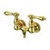 Elements of Design Vintage Double Handle Wall Mount Clawfoot Tub Faucet Trim Metal Lever Handle