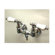 Elements of Design Vintage Double Handle Wall Mount Clawfoot Tub Faucet Trim Porcelain Lever Handle