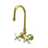 Elements of Design Hot Springs Double Handle Wall Mount Clawfoot Tub Faucet Trim Porcelain Cross Handle