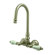 Elements of Design Hot Springs Double Handle Wall Mount Clawfoot Tub Faucet Trim Porcelain Lever Handle