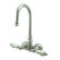 Elements of Design Hot Springs Double Handle Wall Mount Clawfoot Tub Faucet Trim Porcelain Lever Handle