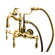 Elements of Design Hot Springs  Three Handle Wall Mount Clawfoot Tub Faucet with Hand Shower