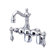 Elements of Design Hot Springs Double Handle Wall Mount Clawfoot Tub Faucet Trim Metal Lever Handle
