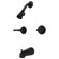 Elements of Design Diverter Tub and Shower Faucet with Modern Lever Handles