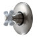 Elements of Design Wall Volume Control Faucet Shower Faucet Trim Only with Porcelain Cross Handles