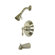 Elements of Design Vintage Thermostatic Pressure Balanced Tub Faucet with Solid Brass Shower Head with Metal Lever Handles