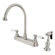Elements of Design Restoration Deck Mount Double Handle Centerset Kitchen Faucet with Porcelain Lever Handles and Side Spray
