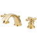 Elements of Design Widespread Bathroom Faucet with Double Metal Cross Handles