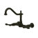 Elements of Design Heritage Two Handle Wall Mount Bridge Kitchen Faucet with Metal Lever Handles