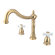 Elements of Design Heritage Double Handle Deck Mount Roman Tub Faucet Trim Porcelain Cross Handle