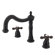 Elements of Design Heritage Double Handle Deck Mount Roman Tub Faucet Trim Metal Cross Handle
