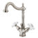 Elements of Design Heritage Single Hole Bathroom Faucet with Double Porcelain Cross Handles